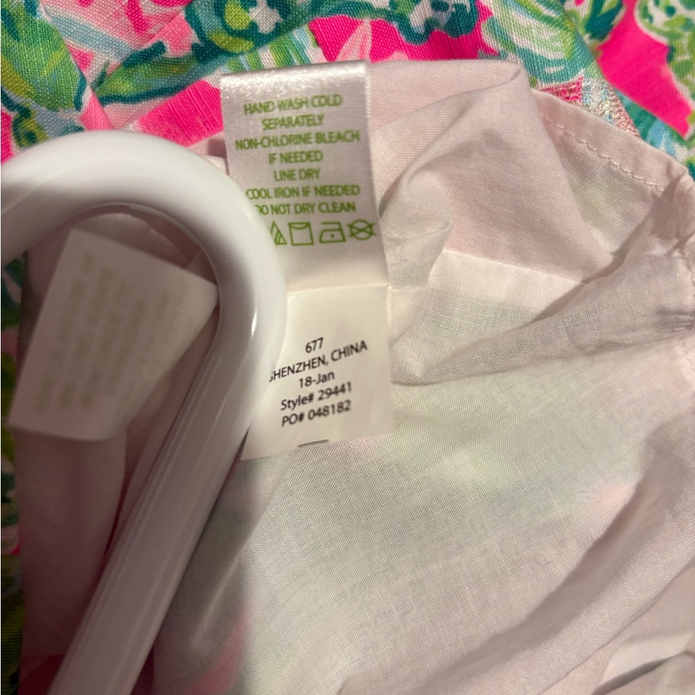 Lilly Pulitzer Pink and Green Tropical Mini Dress - Picture 6 of 6
